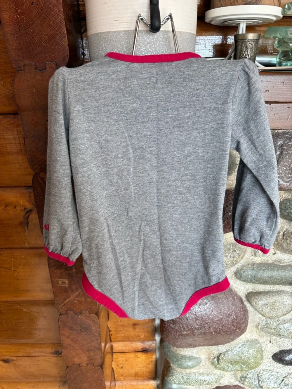 3/$25 Carhartt Wild Deer Gray Bodysuit onesie with Pink Trim girls Baby 18m - Picture 4 of 4